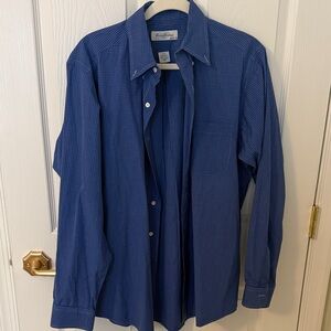Brooks Brothers Navy Checkered Button Down Shirt